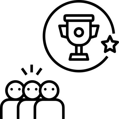 Kazanan Siyah ve Beyaz Logo Simgesi Markalaşma ve Tasarım için PNG Biçiminde