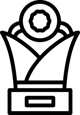 Kazanan Siyah ve Beyaz Logo Simgesi Markalaşma ve Tasarım için PNG Biçiminde