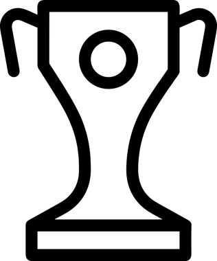 Kazanan Siyah ve Beyaz Logo Simgesi Markalaşma ve Tasarım için PNG Biçiminde