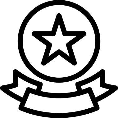 Kazanan Siyah ve Beyaz Logo Simgesi Markalaşma ve Tasarım için PNG Biçiminde