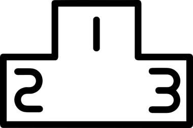 Kazanan Siyah ve Beyaz Logo Simgesi Markalaşma ve Tasarım için PNG Biçiminde