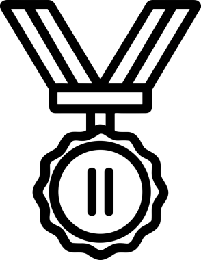 Kazanan Siyah ve Beyaz Logo Simgesi Markalaşma ve Tasarım için PNG Biçiminde
