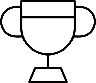 Kazanan Siyah ve Beyaz Logo Simgesi Markalaşma ve Tasarım için PNG Biçiminde