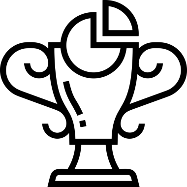 Kazanan Siyah ve Beyaz Logo Simgesi Markalaşma ve Tasarım için PNG Biçiminde