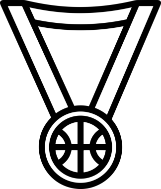 Kazanan Siyah ve Beyaz Logo Simgesi Markalaşma ve Tasarım için PNG Biçiminde