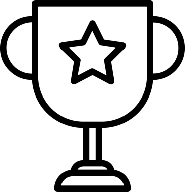 Kazanan Siyah ve Beyaz Logo Simgesi Markalaşma ve Tasarım için PNG Biçiminde