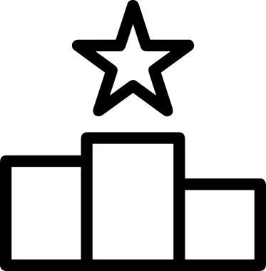 Kazanan Siyah ve Beyaz Logo Simgesi Markalaşma ve Tasarım için PNG Biçiminde