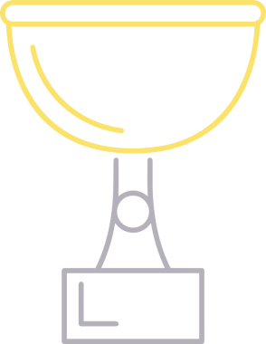 Kazanan Siyah ve Beyaz Logo Simgesi Markalaşma ve Tasarım için PNG Biçiminde