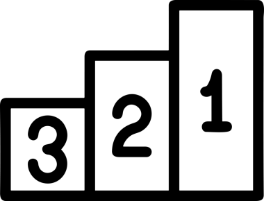 Kazanan Siyah ve Beyaz Logo Simgesi Markalaşma ve Tasarım için PNG Biçiminde