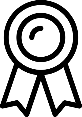 Kazanan Siyah ve Beyaz Logo Simgesi Markalaşma ve Tasarım için PNG Biçiminde