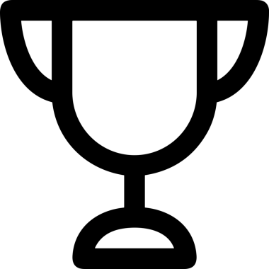 Kazanan Siyah ve Beyaz Logo Simgesi Markalaşma ve Tasarım için PNG Biçiminde