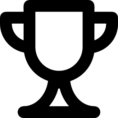 Kazanan Siyah ve Beyaz Logo Simgesi Markalaşma ve Tasarım için PNG Biçiminde