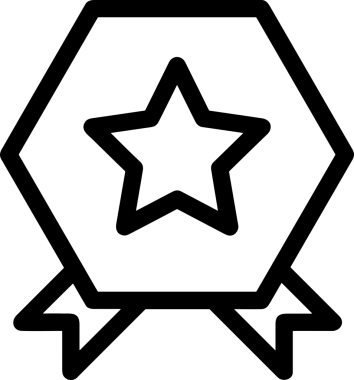 Kazanan Siyah ve Beyaz Logo Simgesi Markalaşma ve Tasarım için PNG Biçiminde