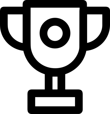 Kazanan Siyah ve Beyaz Logo Simgesi Markalaşma ve Tasarım için PNG Biçiminde