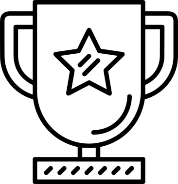 Kazanan Siyah ve Beyaz Logo Simgesi Markalaşma ve Tasarım için PNG Biçiminde