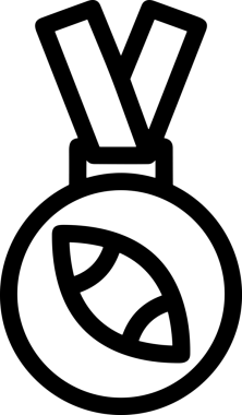 Kazanan Siyah ve Beyaz Logo Simgesi Markalaşma ve Tasarım için PNG Biçiminde