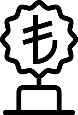 Kazanan Siyah ve Beyaz Logo Simgesi Markalaşma ve Tasarım için PNG Biçiminde