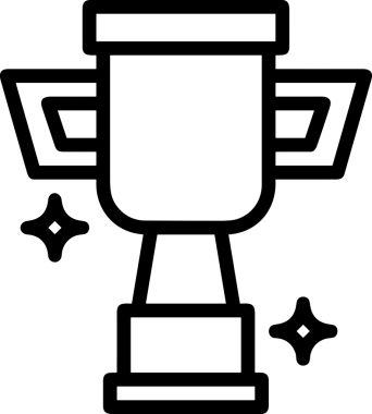 Kazanan Siyah ve Beyaz Logo Simgesi Markalaşma ve Tasarım için PNG Biçiminde