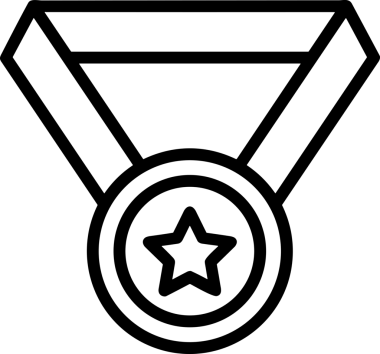Kazanan Siyah ve Beyaz Logo Simgesi Markalaşma ve Tasarım için PNG Biçiminde