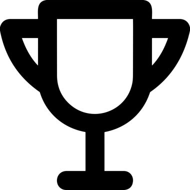Kazanan Siyah ve Beyaz Logo Simgesi Markalaşma ve Tasarım için PNG Biçiminde