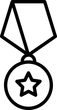 Kazanan Siyah ve Beyaz Logo Simgesi Markalaşma ve Tasarım için PNG Biçiminde