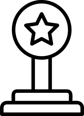 Kazanan Siyah ve Beyaz Logo Simgesi Markalaşma ve Tasarım için PNG Biçiminde