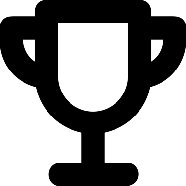 Kazanan Siyah ve Beyaz Logo Simgesi Markalaşma ve Tasarım için PNG Biçiminde