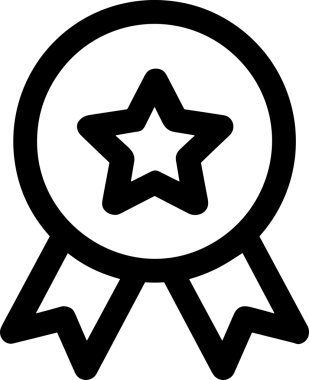 Kazanan Siyah ve Beyaz Logo Simgesi Markalaşma ve Tasarım için PNG Biçiminde