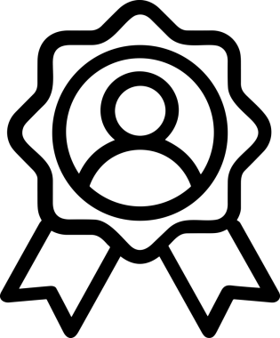 Kazanan Siyah ve Beyaz Logo Simgesi Markalaşma ve Tasarım için PNG Biçiminde