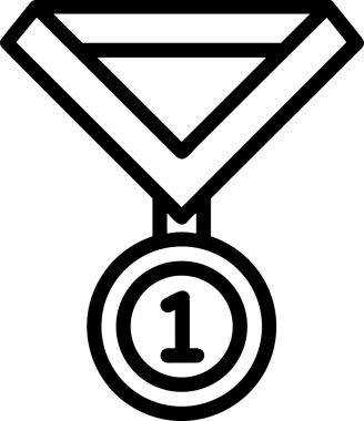 Kazanan Siyah ve Beyaz Logo Simgesi Markalaşma ve Tasarım için PNG Biçiminde