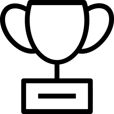Kazanan Siyah ve Beyaz Logo Simgesi Markalaşma ve Tasarım için PNG Biçiminde