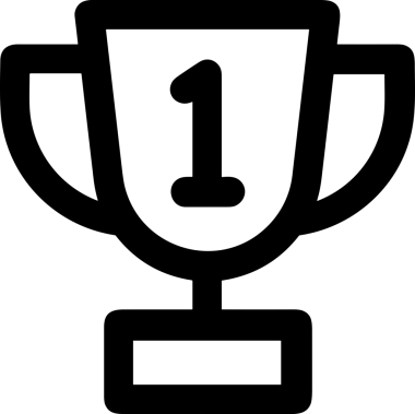 Kazanan Siyah ve Beyaz Logo Simgesi Markalaşma ve Tasarım için PNG Biçiminde