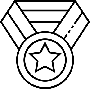 Kazanan Siyah ve Beyaz Logo Simgesi Markalaşma ve Tasarım için PNG Biçiminde