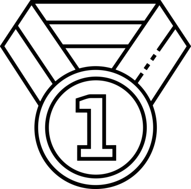 Kazanan Siyah ve Beyaz Logo Simgesi Markalaşma ve Tasarım için PNG Biçiminde