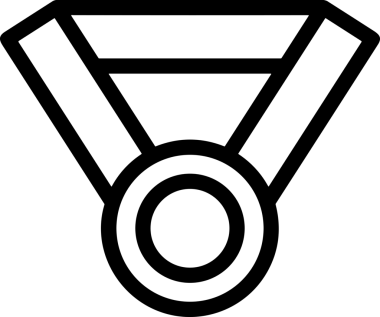 Kazanan Siyah ve Beyaz Logo Simgesi Markalaşma ve Tasarım için PNG Biçiminde