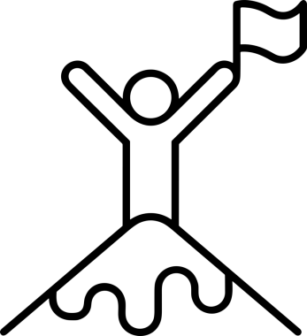 Kazanan Siyah ve Beyaz Logo Simgesi Markalaşma ve Tasarım için PNG Biçiminde