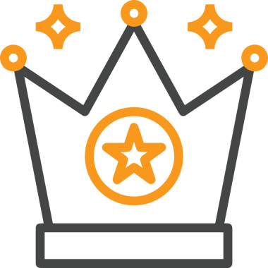 Kazanan Siyah ve Beyaz Logo Simgesi Markalaşma ve Tasarım için PNG Biçiminde