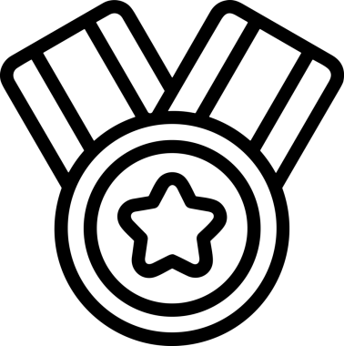 Kazanan Siyah ve Beyaz Logo Simgesi Markalaşma ve Tasarım için PNG Biçiminde