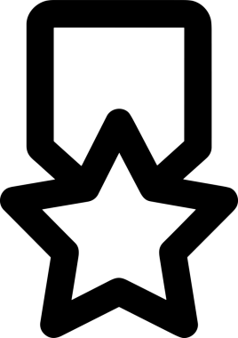 Kazanan Siyah ve Beyaz Logo Simgesi Markalaşma ve Tasarım için PNG Biçiminde