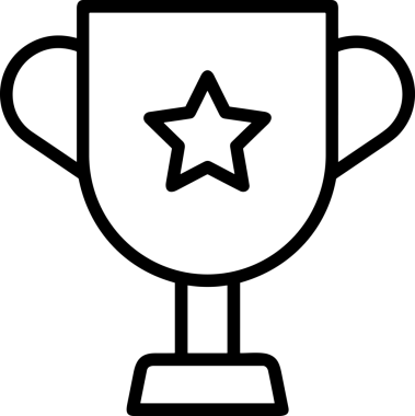 Kazanan Siyah ve Beyaz Logo Simgesi Markalaşma ve Tasarım için PNG Biçiminde