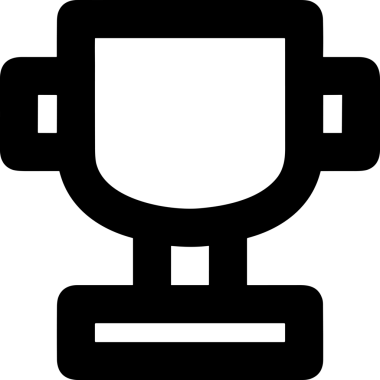 Kazanan Siyah ve Beyaz Logo Simgesi Markalaşma ve Tasarım için PNG Biçiminde