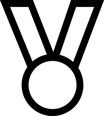 Kazanan Siyah ve Beyaz Logo Simgesi Markalaşma ve Tasarım için PNG Biçiminde