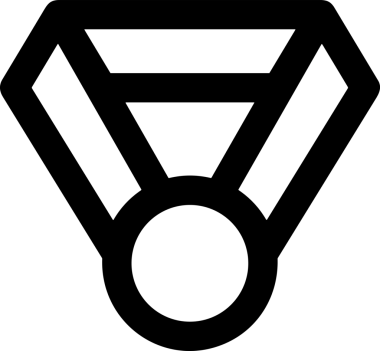Kazanan Siyah ve Beyaz Logo Simgesi Markalaşma ve Tasarım için PNG Biçiminde