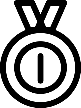 Kazanan Siyah ve Beyaz Logo Simgesi Markalaşma ve Tasarım için PNG Biçiminde