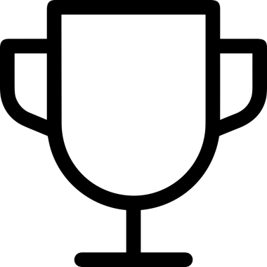 Kazanan Siyah ve Beyaz Logo Simgesi Markalaşma ve Tasarım için PNG Biçiminde