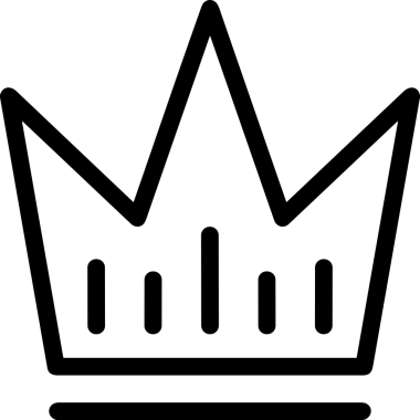 Kazanan Siyah ve Beyaz Logo Simgesi Markalaşma ve Tasarım için PNG Biçiminde