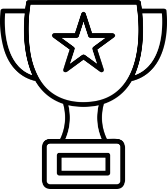 Kazanan Siyah ve Beyaz Logo Simgesi Markalaşma ve Tasarım için PNG Biçiminde