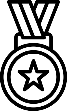 Kazanan Siyah ve Beyaz Logo Simgesi Markalaşma ve Tasarım için PNG Biçiminde