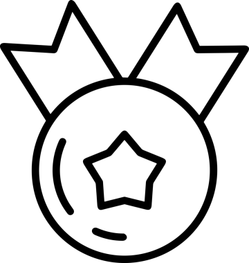 Kazanan Siyah ve Beyaz Logo Simgesi Markalaşma ve Tasarım için PNG Biçiminde