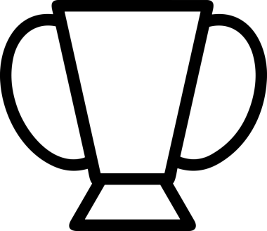 Kazanan Siyah ve Beyaz Logo Simgesi Markalaşma ve Tasarım için PNG Biçiminde
